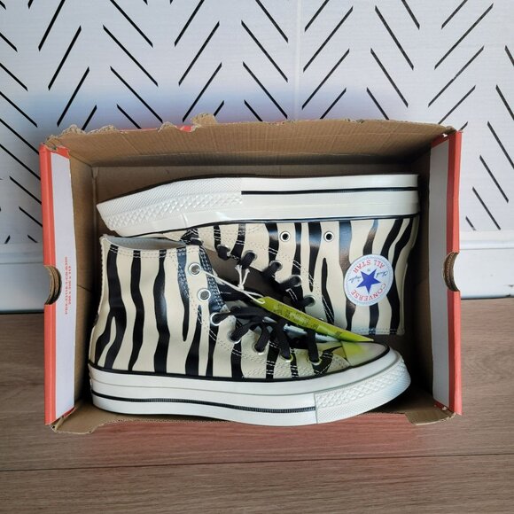 ⭐Converse Chuck 70 Hi 7 Men's Shoes Zebra Print Canvas Glow in the Dark A15032C - Picture 7 of 11
